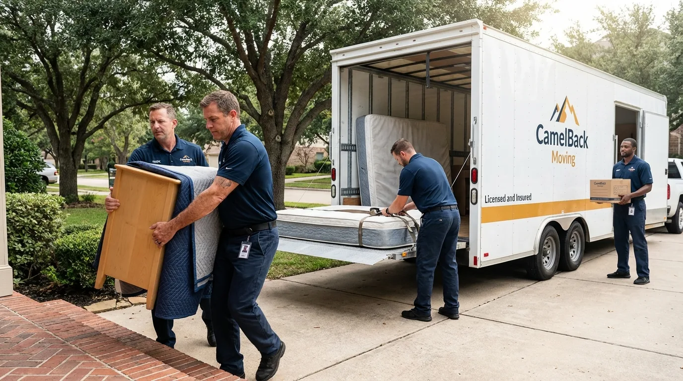 Crew loading residential truck for cross-state move from Chestertown, MD